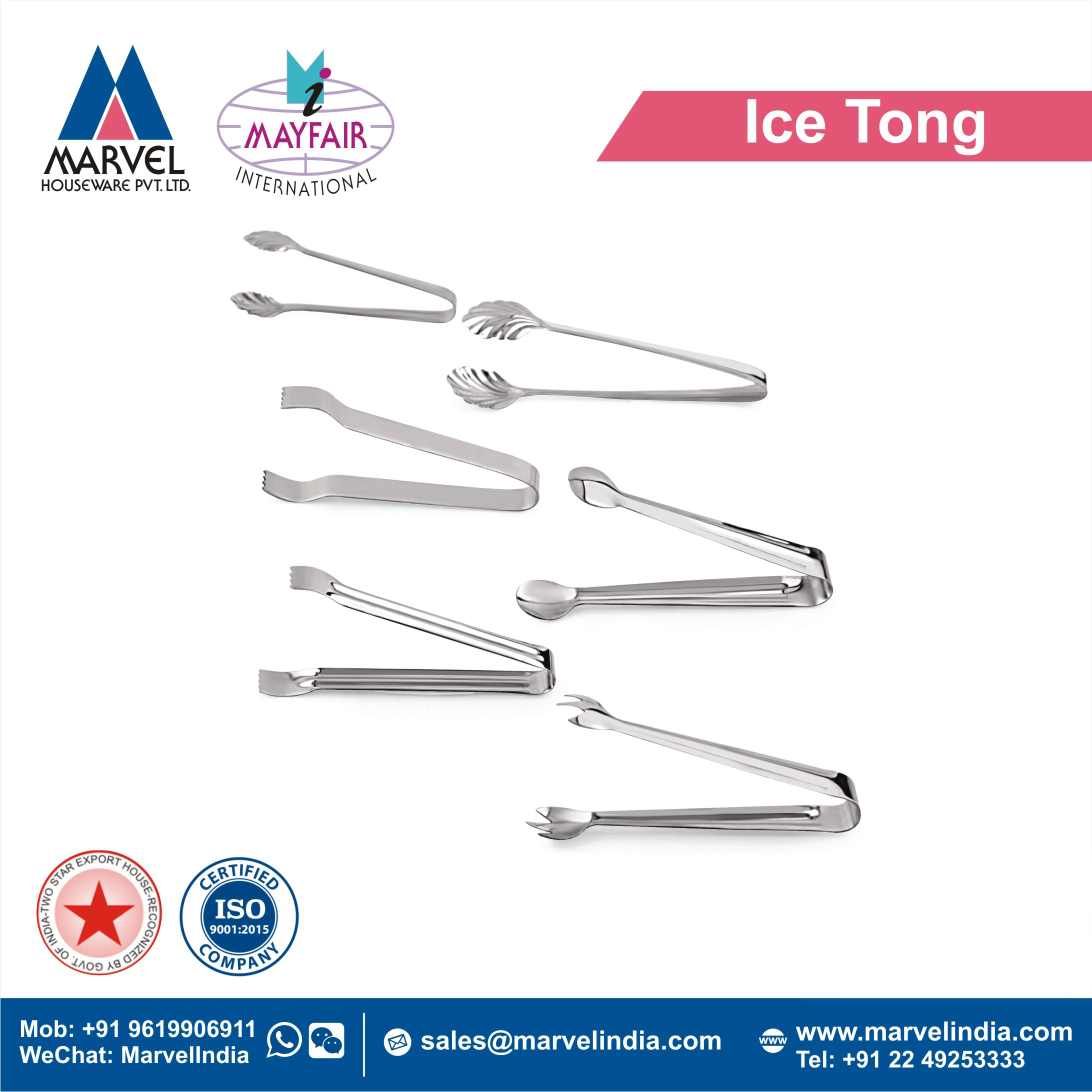 Good Quality Stainless Steel Restaurant Hotel Bar Kitchen Tool Ice Barbecue Salad Cake Bread Candy Serving Buffet Tong