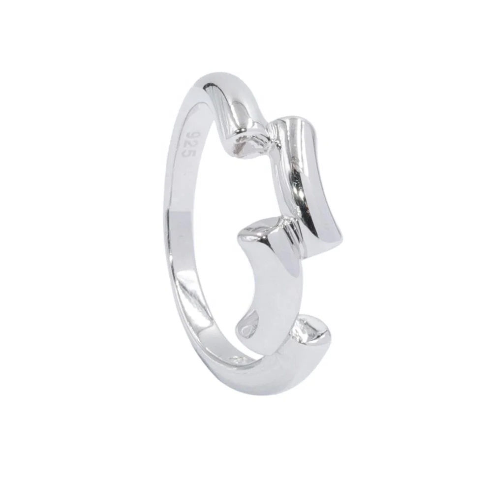 Custom 925 sterling silver ring jewellery woman wholesales no stone simple design bamboo ring silver