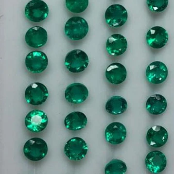 3mm to 4mm Diamond Cut Calibrated Zambian Emerald Stone Super Fine Quality And Color