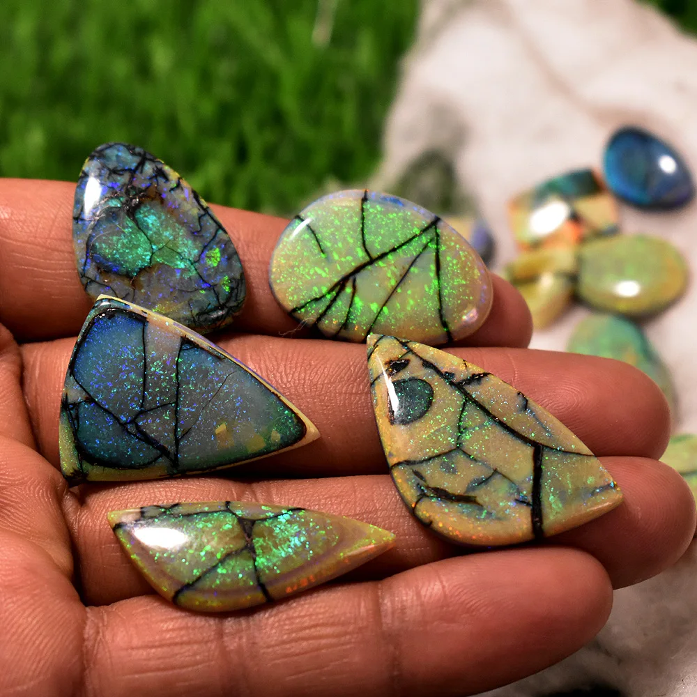 
 Опал Monarch, оптовая продажа, опал из стерлингового серебра, кабошон, лаборатория, созданный опал, Австралия, яркий монарх  