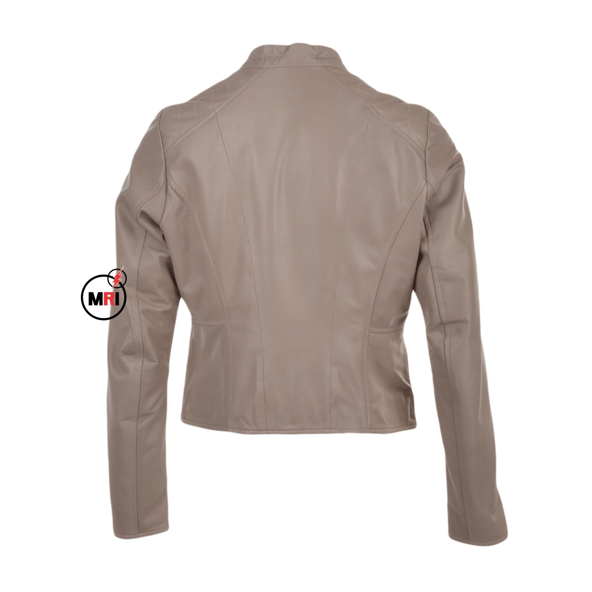  Женская черная кожаная куртка-бомбер с манжетами на пуговицах и съемной стеганой подкладкой