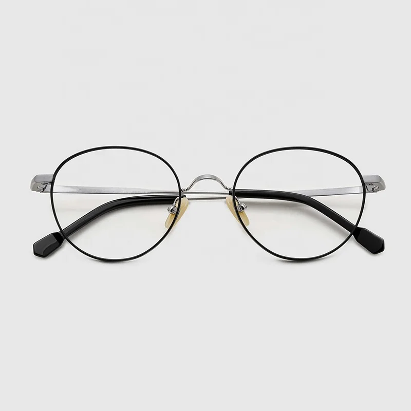 China Wholesale Clear Lens plate Gold black  Eyeglasses Frames Metal Optical Frame