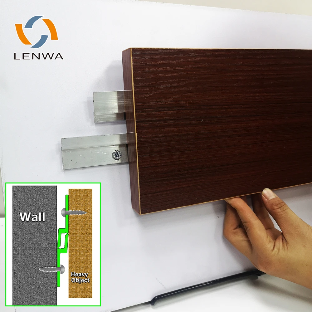 LENWA Factory Aluminium Z Bar Hanger for Wall Mounting Display French Cleat Wall Mounting Split Batten