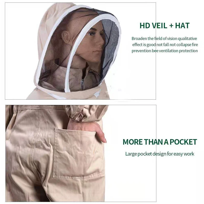  Костюмы для взрослых с защитой тела пчеловодческий костюм по лучшей цене пчеловодный индивидуальным логотипом хлопковый материал