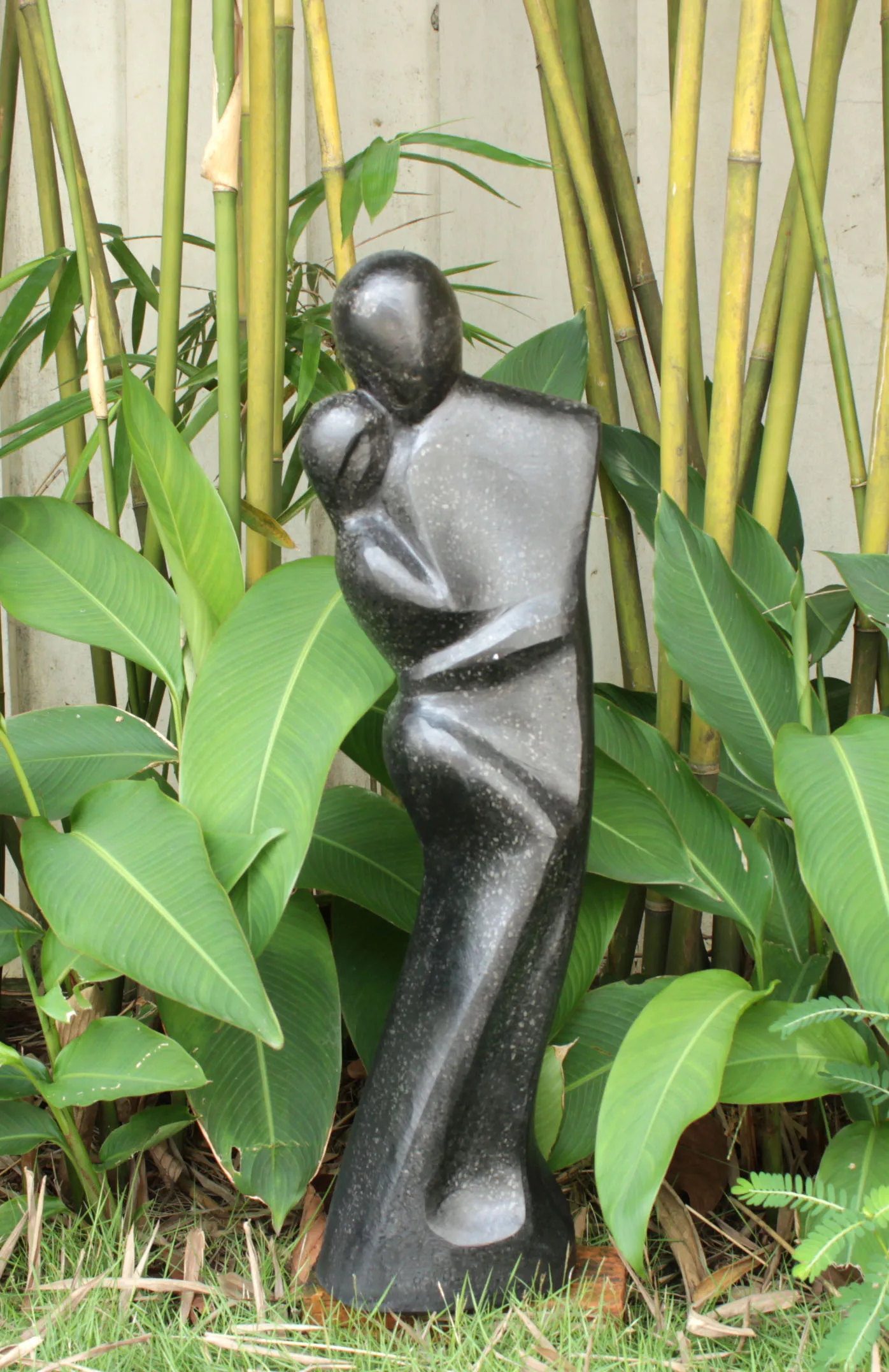 Outdoor Black geometrical shape Running Water Garden Resin Fountain Garden Ornaments Garment Decor