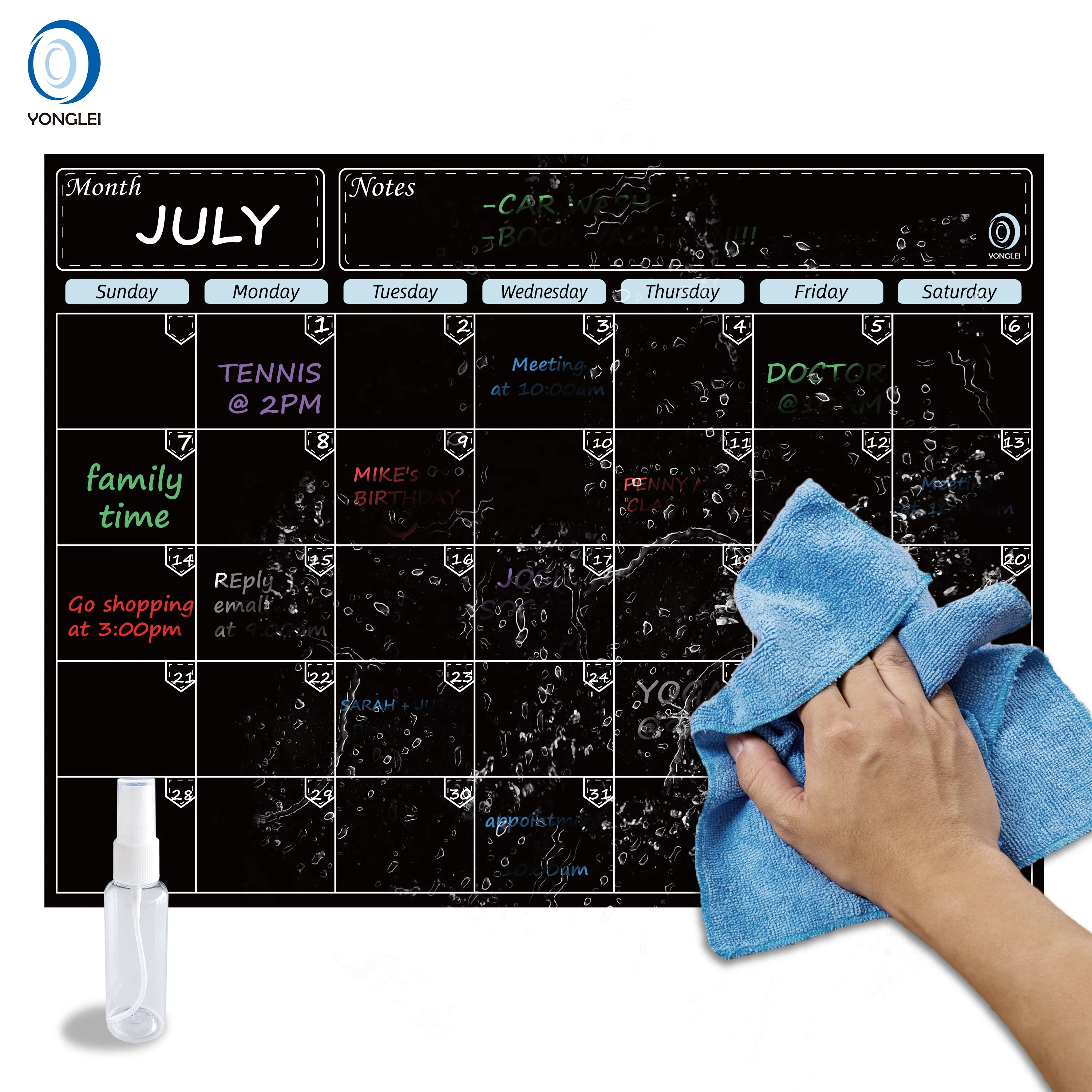 
10.1P-5 Nanotechnology dry erase fridge to do list pad magnet notepad memo note pad with magnet 