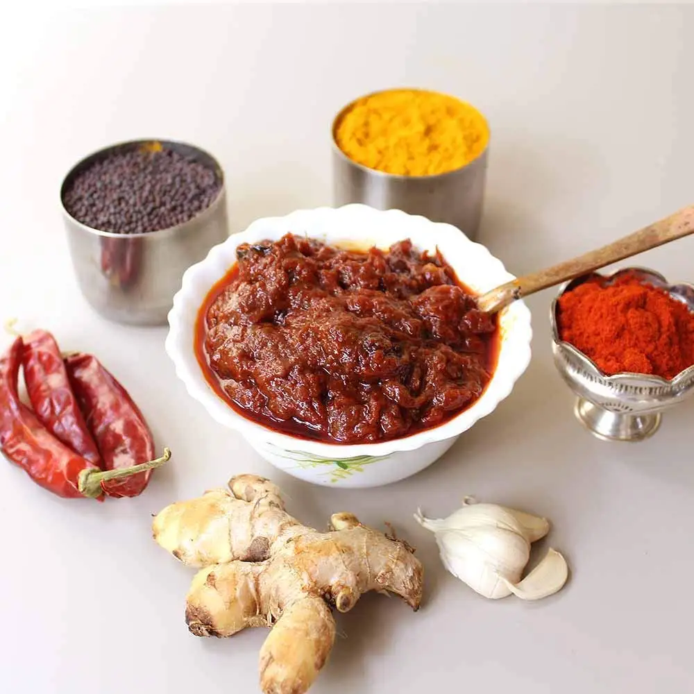 100% Ginger Herbal with Olive oil Pickle Organic Achar with Homemade Taste and Pure Natural Healthy Ingredients