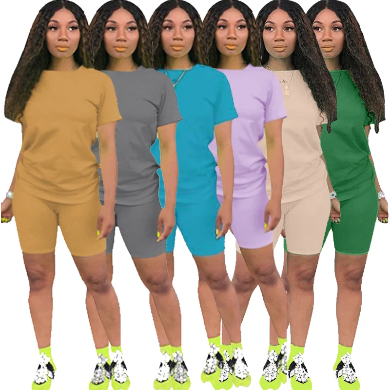 Костюм из футболки и шорт комплект двух предметов с коротким рукавом принтом в виде букв байкерские шорты для женщин мама я повседневные выше колена