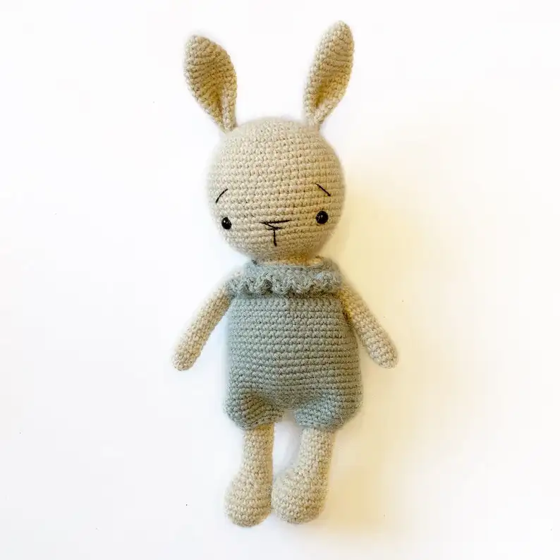 
Baby Bunny Rabbit Colorful Customized Design 100% cotton Handmade in Vietnam Animal Amigurumi Stuffed Crochet Toy 