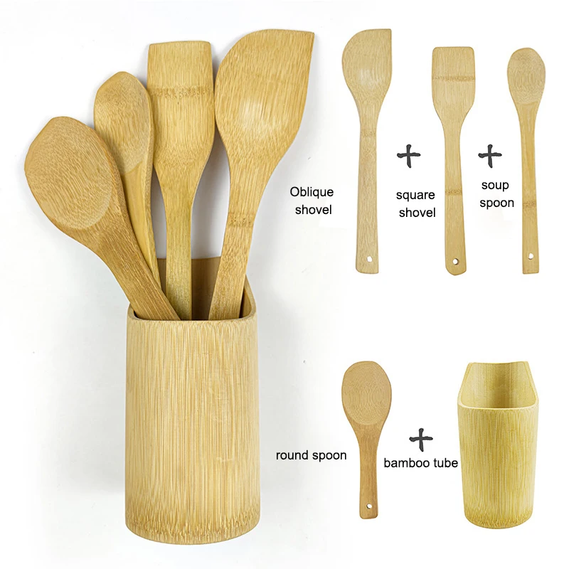 100% Natural kitchen tool  Non Stick Kitchen Utensils Sets