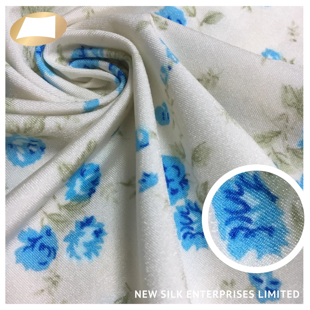  High elastane 78 polyamide 22 lycra elegant flower printed shinny look fabric for