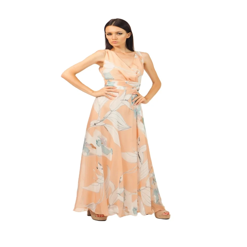 Top quality made in Italy cerimony long dress for elegant women and for party, cocktail and wedding