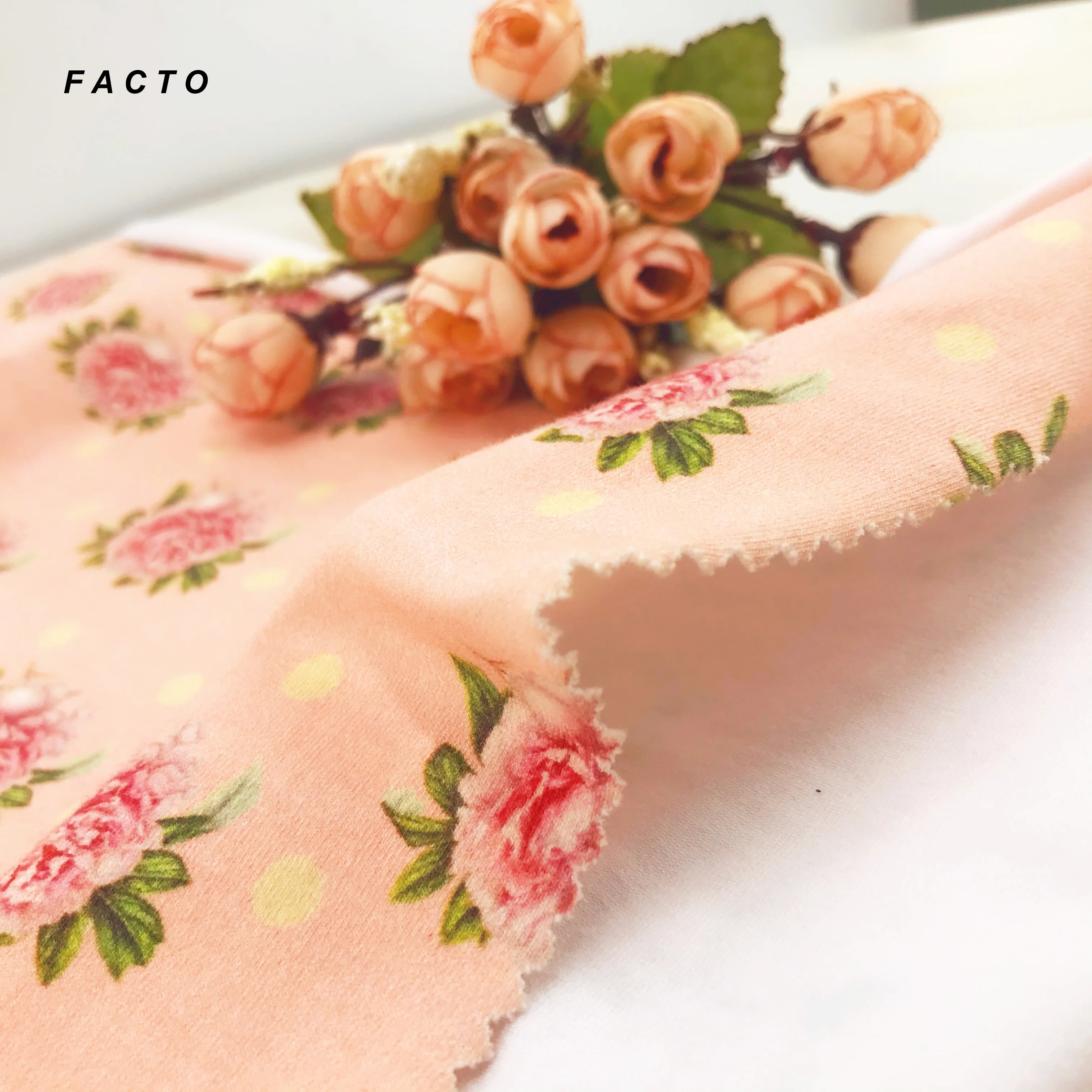 China Manufacturer Shrink Resistant Floral Knitted Fabric Digital Printing Exquisite Cotton Lycra Fabric