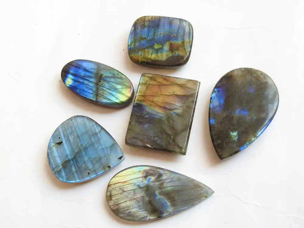Rainbow Moonstone Gemstone Fancy Natural Labradorite Smooth Cabochon,multi Flashy Fire,loose Color Play or Fire Multi Color C1