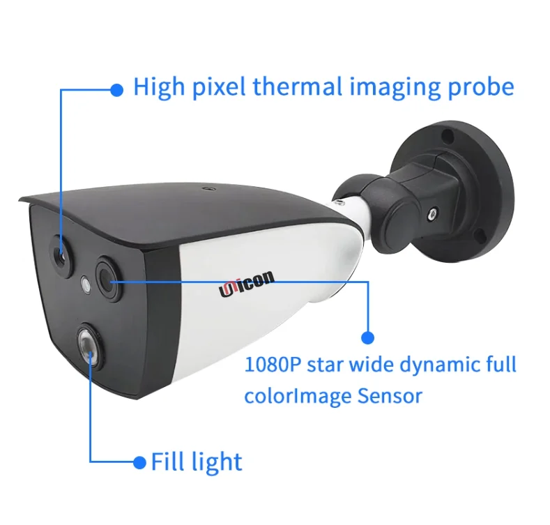 AI Binocular Thermal Imaging System 1080p Human Body Temp Infrared Thermal Scanning Camera