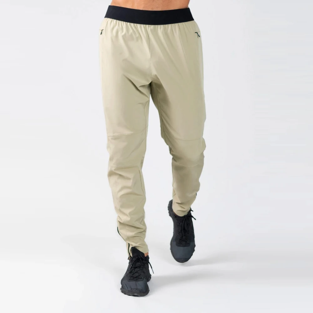 
Gym Sports Workout Premium Solid Low Moq Quick Dry Zipper Leg Opening Nylon Track Pants Men 