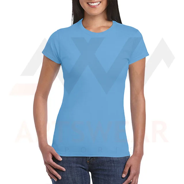 Orange color round neck gym fitness short sleeves summer wear 100%cotton custom logo manufacture wholesale women t shirts 2022