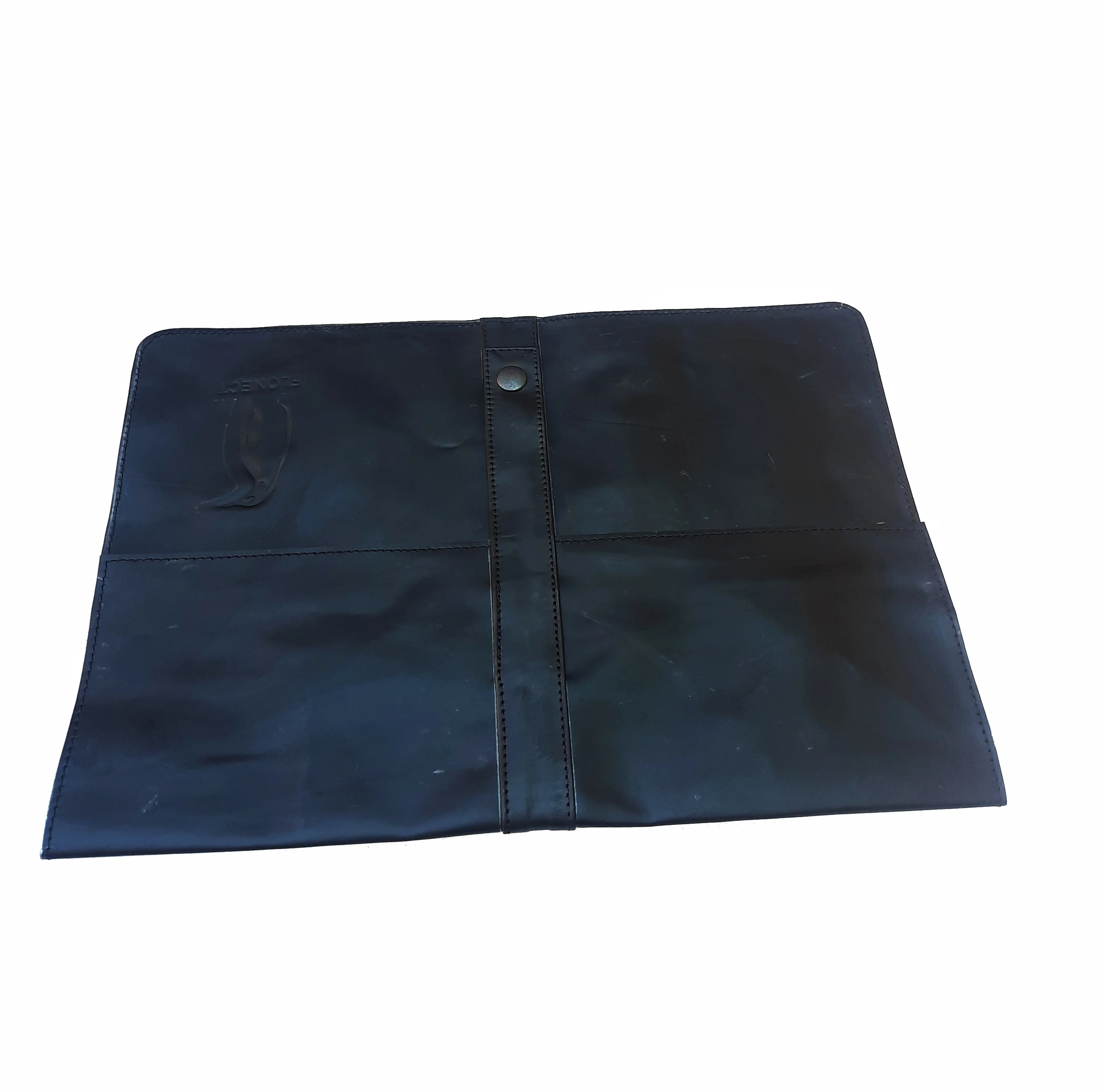  A4 размеры черного цвета из искусственной кожи Библии защитный чехол с тиснением Библейский крест логотип кожа кнопка закрытия крышки и кожаный ремешок