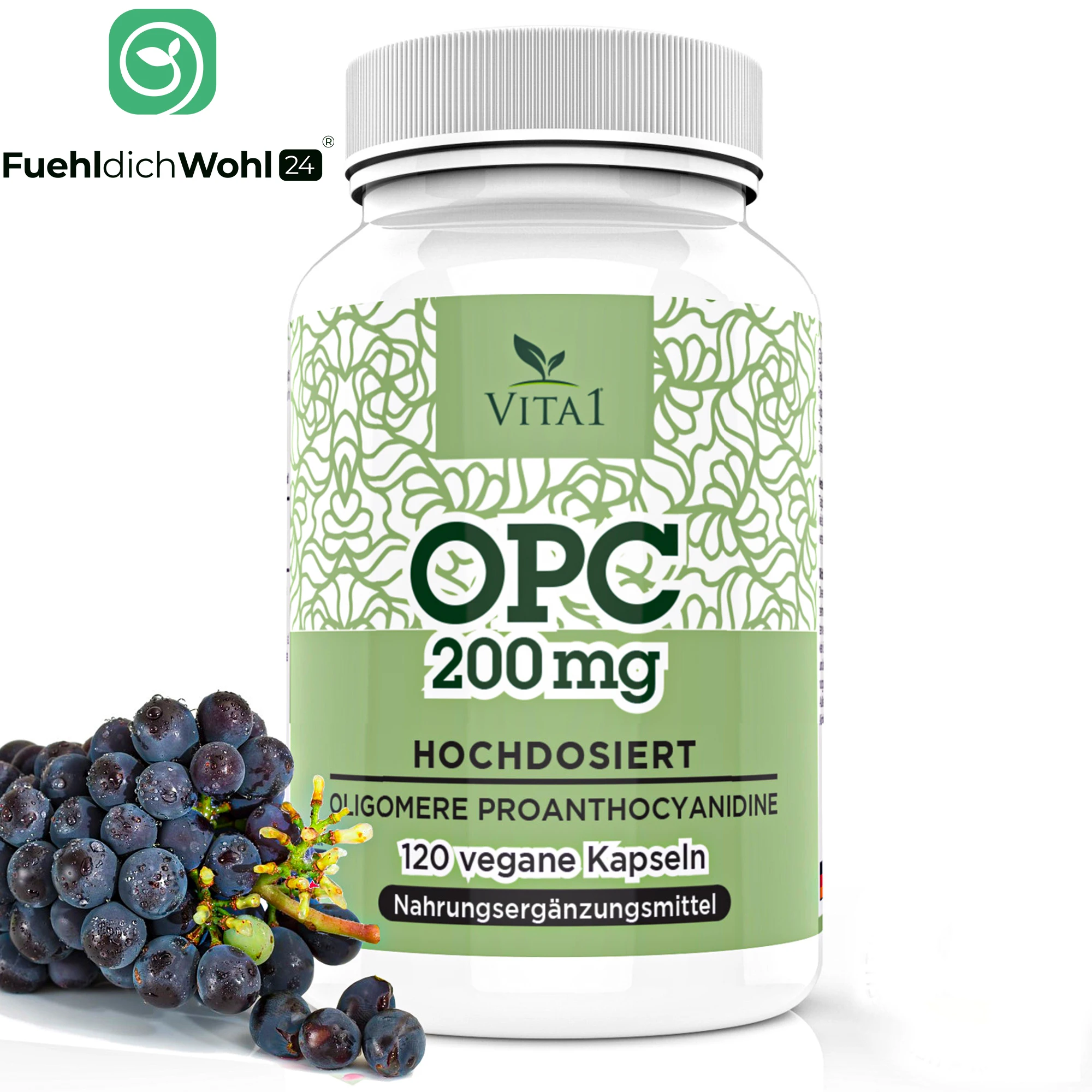 
Grape Seed Extract Capsules Made In Germany Herbal Health Supplements Slimming Pills VITA1 Providing Energy HealthCare 