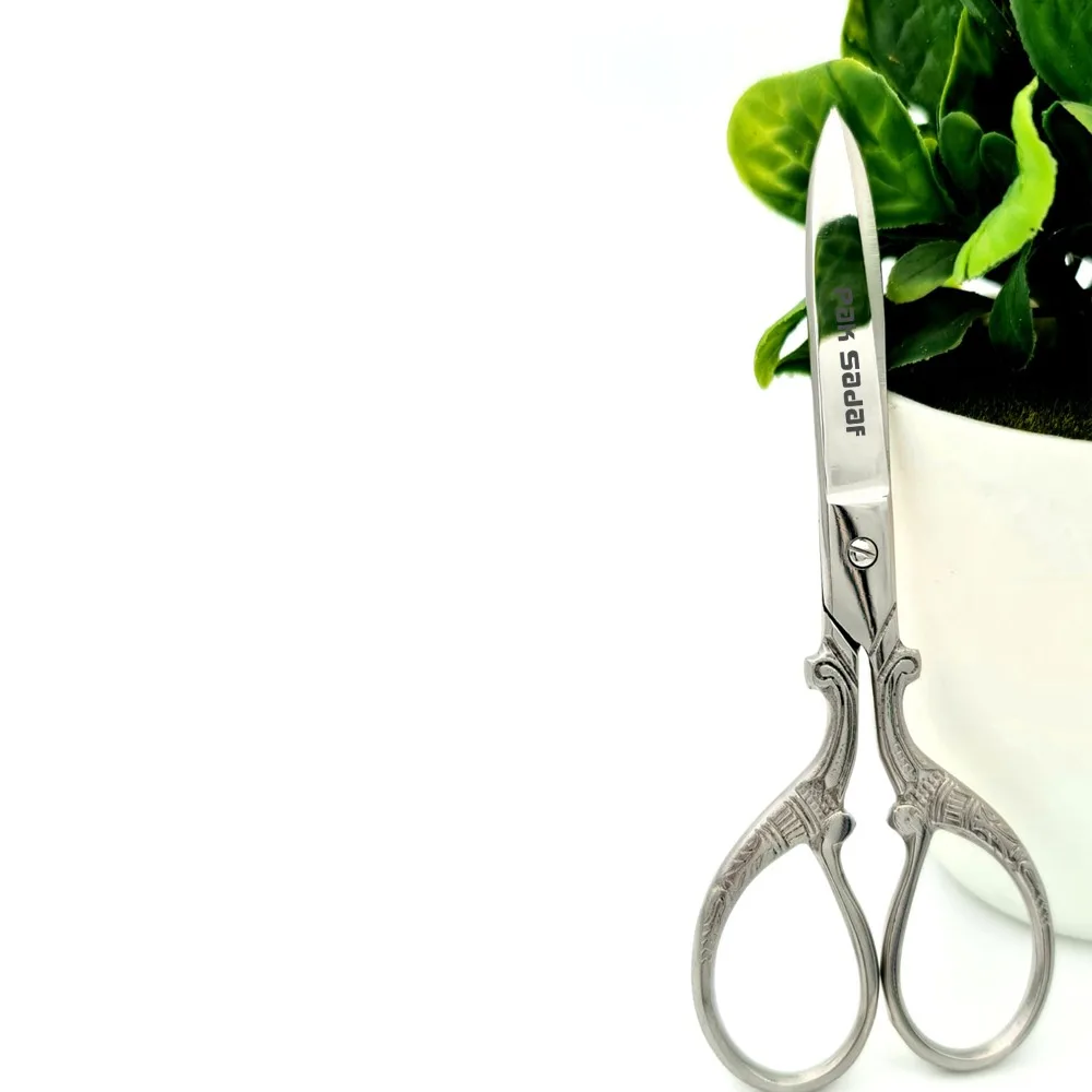 Швейные ножницы с высоким блеском для полировки прямым лезвием и настоящим винтом 5 дюймов логотипом.