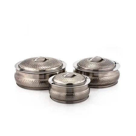 Набор из 3 высококачественных сервировочных кастрюль из нержавеющей стали круглой формы по оптовой цене