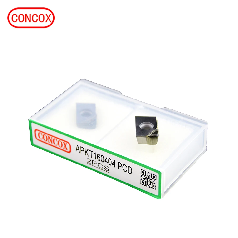 High Hardness APKT Safety Milling PCD Carbide Inserts For cnc cut