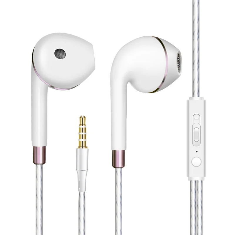 Earphone wholesale Wired Super Bass 3.5mm Colorful Headset Earbud with Microphone Hands Free for mobile phone