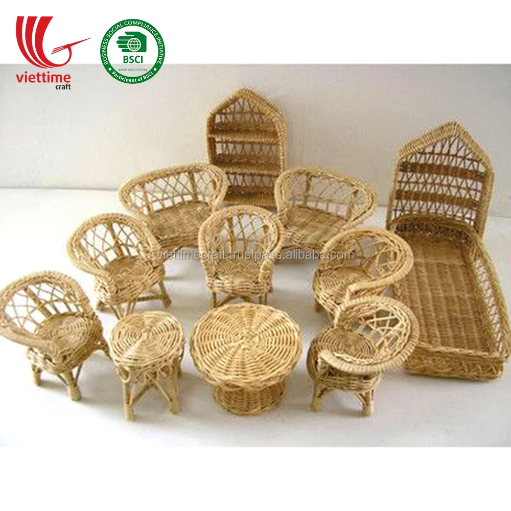 
Collection Of Rattan Doll Wicker Furniture Seating Set Bench Doll Chair Decor Wall Home Wholesale  (62016120867)