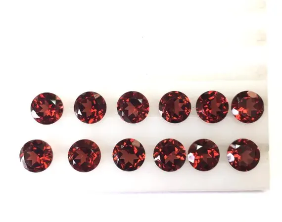 3mm Natural Red Garnet Round Faceted Loose Gemstone Wholesale Price