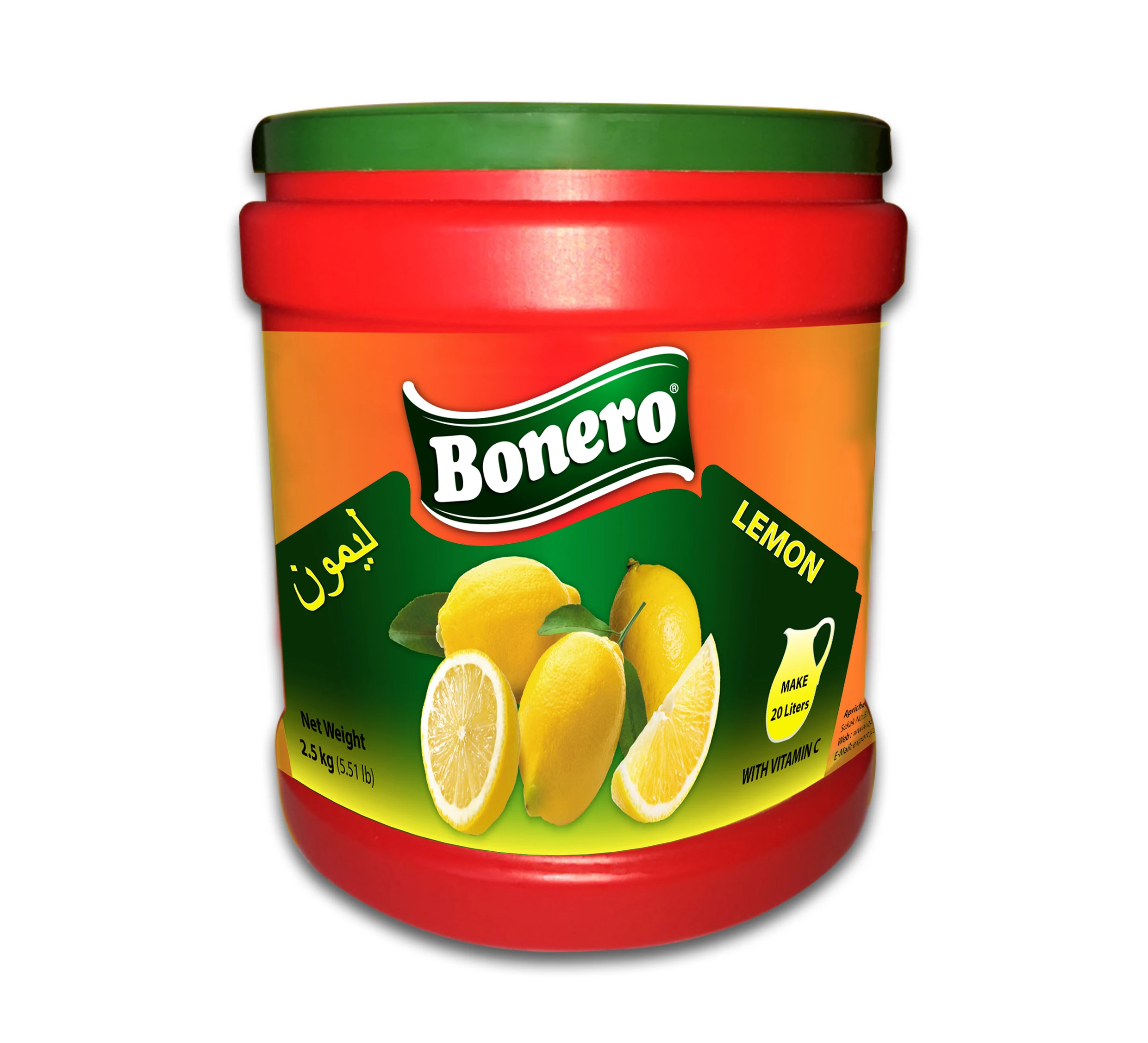 Bonero Orange powder drink with vitamin c in plastic bucket 2.5kg supplierfrom turkey