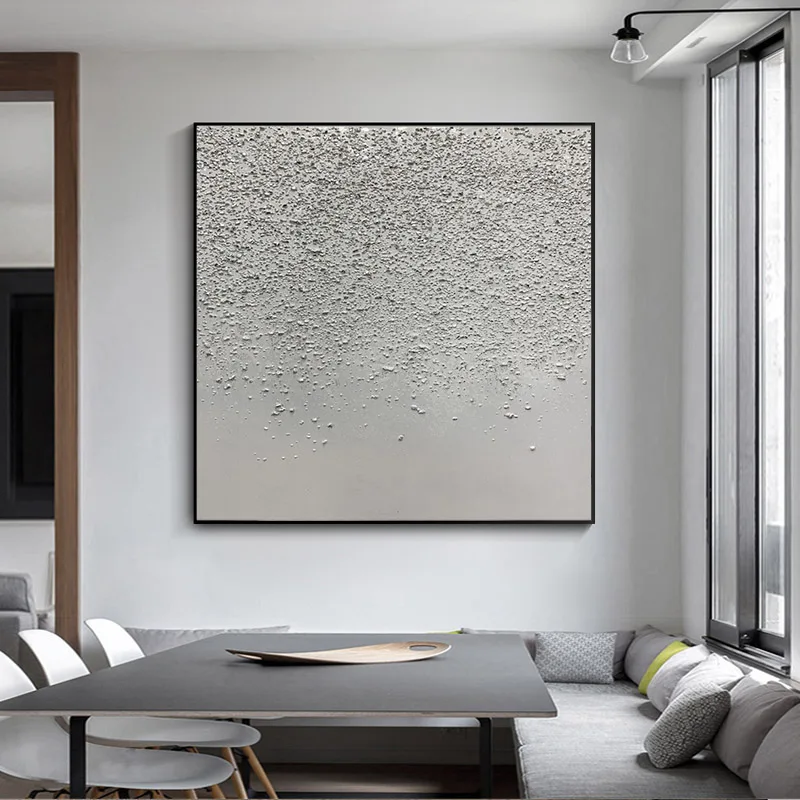 
Large size decorative vertical section light luxury modern minimalist home entrance Gray wall painting 