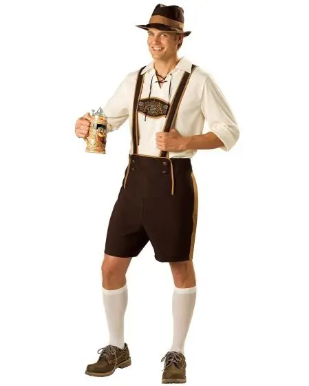  Оригинальные новые немецкие подтяжки Lederhosen из натуральной кожи с Баварским октоберфестом и подходящими подтяжками Короткие традиционные штаны