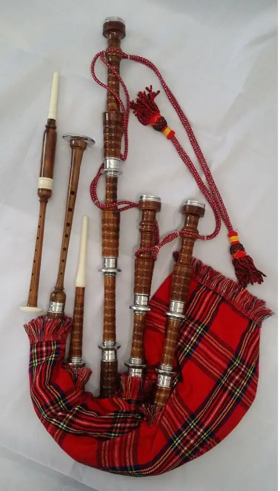 Professional Great Highland Tradition Blackwood Bagpipe Scottish Bagpipe Rose Wood Mix Mounts EASY ,MEDIUM, TUNE AVAILABLE