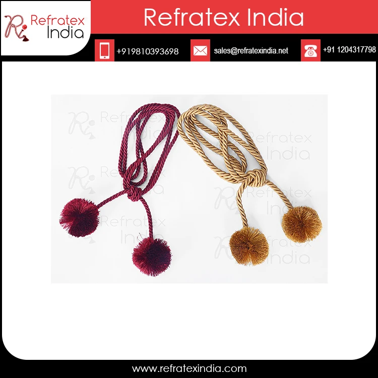 Long Jute Tieback for Curtain Bulk Supplier And Manufacture By Refratex India Made in India for Best Quality And Low Price