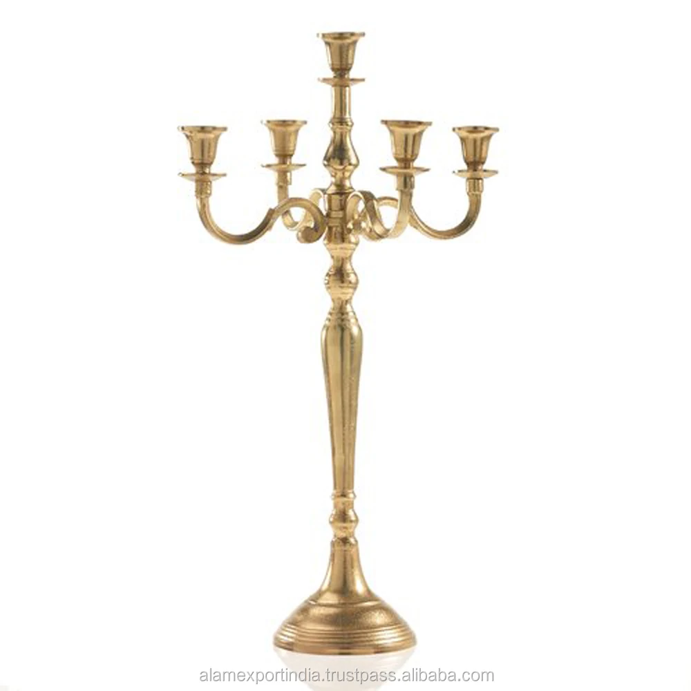 New wholesale latest Factory Direct Supplier Creative European Ornaments Wedding Decoration 5 Heads Candlestick Candelabra