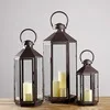 Industrial Creative Vintage Candle Galvanized Lantern Home Decoration Candle Lantern Miniature Home Decor Art Gift Gua