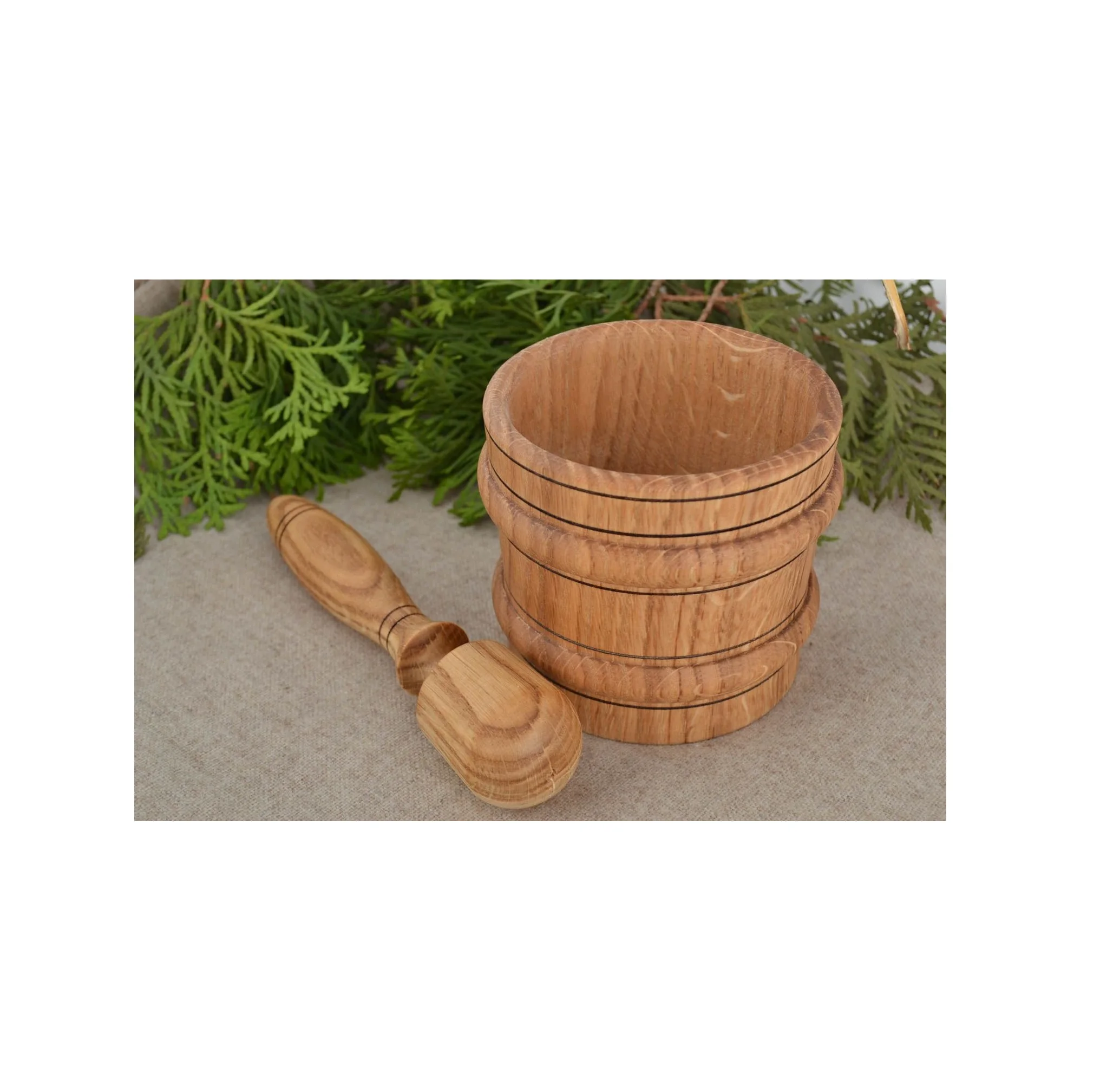 Wooden Mortal Pestle Product Customized Design Wooden Mortal And Pestle Garlic Press Set Press Garlic for selling