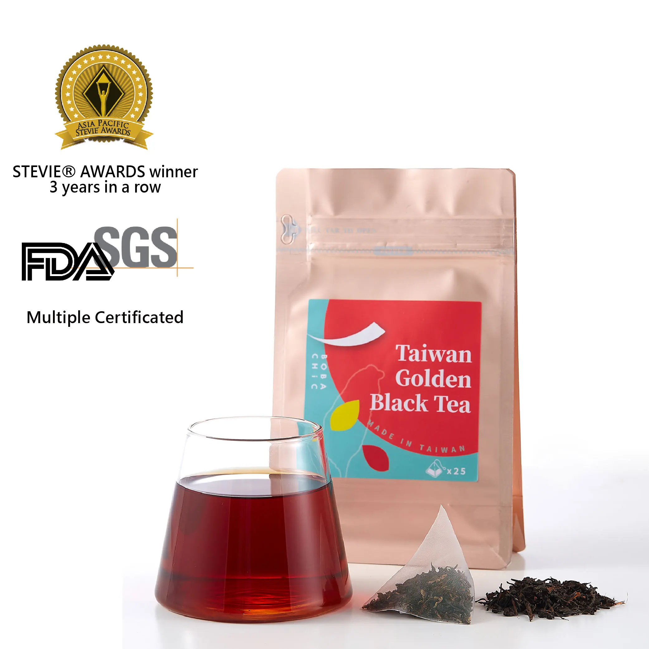 BOBA CHiC Traditional 100% Taiwan Golden Black Tea / Coffee Black Tea for bubble milk tea