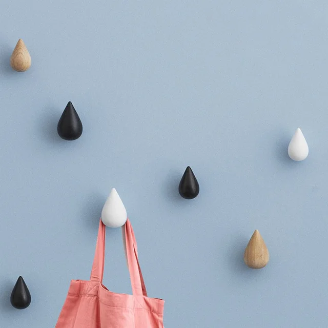 Креативный деревянный настенный крючок в форме капли воды по хорошей цене