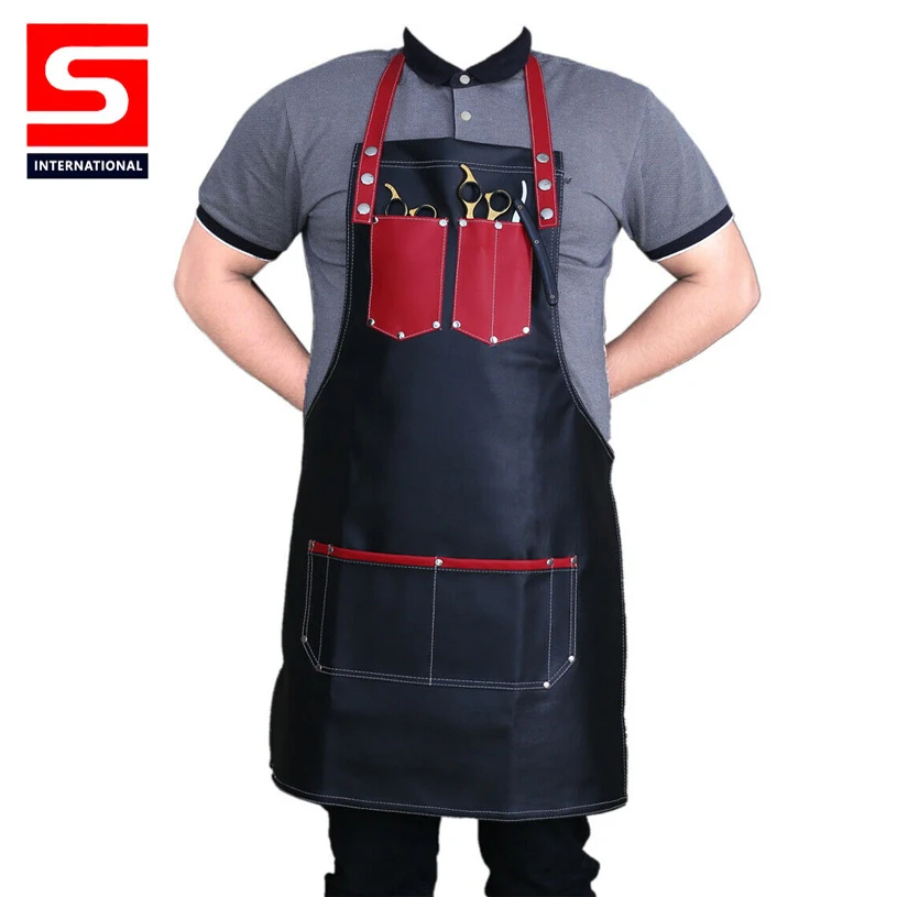  Регулируемый односторонний нагрудник разноцветные хлопковые парикмахерские рабочие фартуки по заводской цене