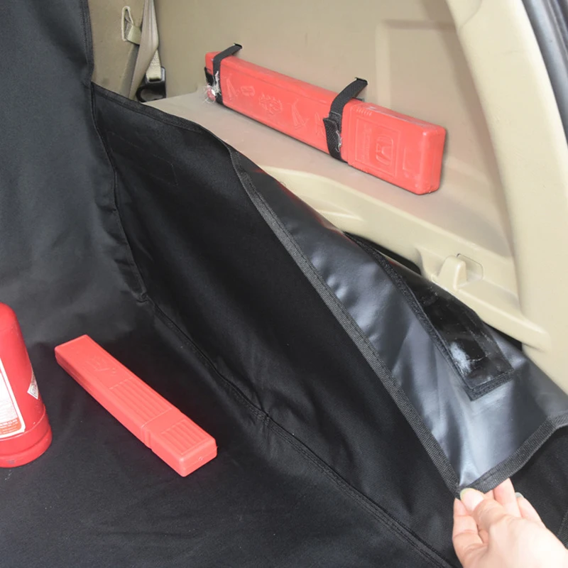 
600D PVC Coated Oxford Fabric Car Pet Cover with Bumper Flap Cargo Liner Mat 