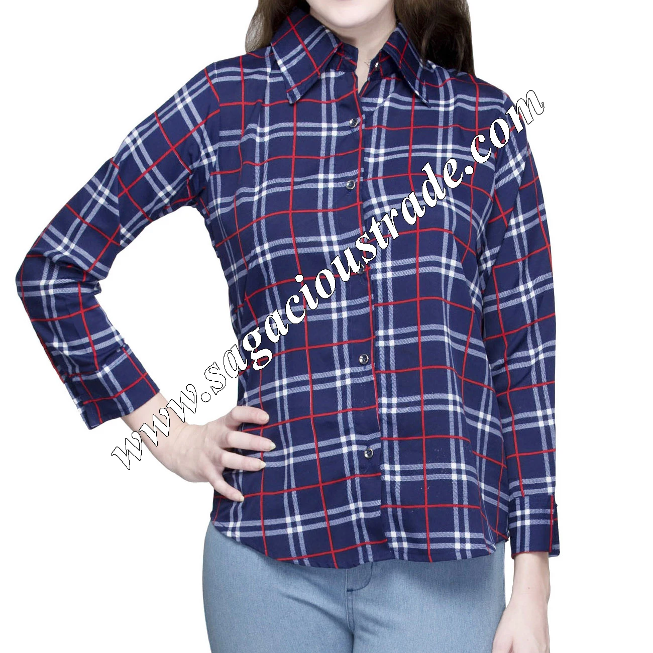 Export Oriented Best Quality Women Ladies Shirt 100% Cotton Hot Selling Direct Factory Manufacture Export From Bangladesh