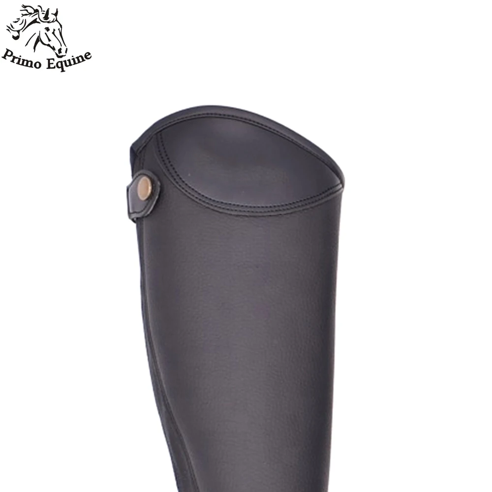 Best Quality Horse Riding Sports Wear Premium Brown leather and Elastic Straps Horse Riding Half Chaps