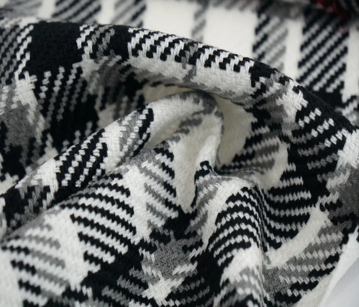 Tartan check tweed fabric for suit