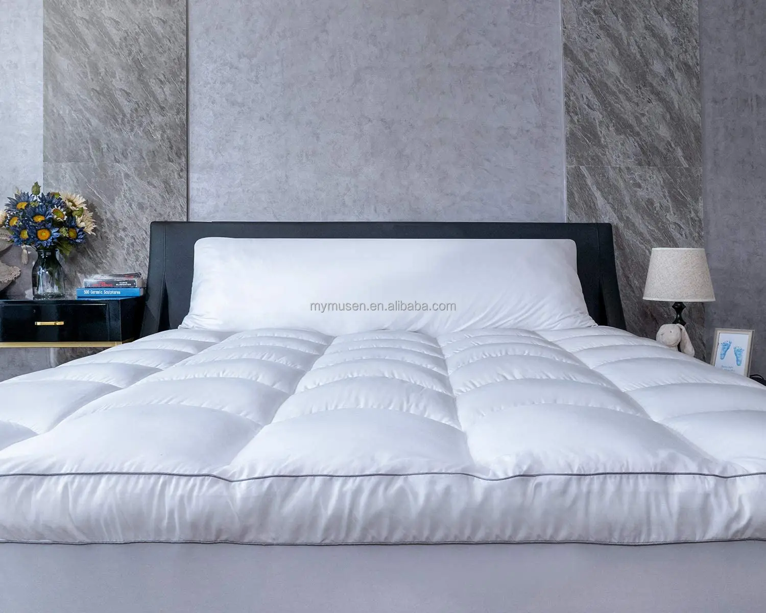 Mattress Topper , Cooling Plush Bed Topper Thick Mattress Pillow Top Mattress Pad, Hotel Quality Down Alternative Pillow Topper