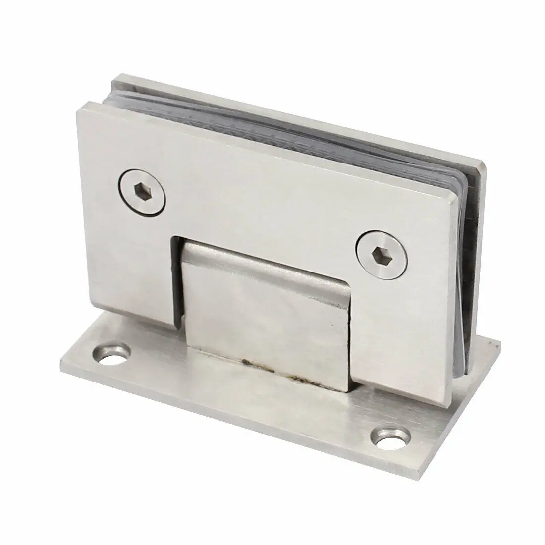 Mirror Glass to Wall Glass Door Hinge Shower Hinge All Brass 90 Degree Square Heavy Duty Glass Hinge