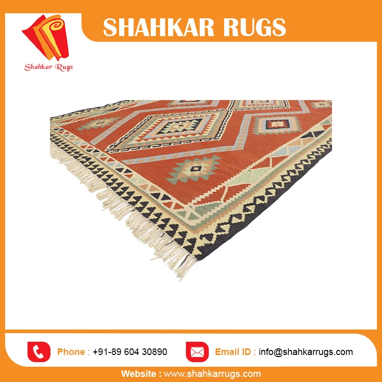Factory Supply Indian Top Selling New Arrival Custom Design Multi Colour Kilim Carpet Rugs At Wholesale Price