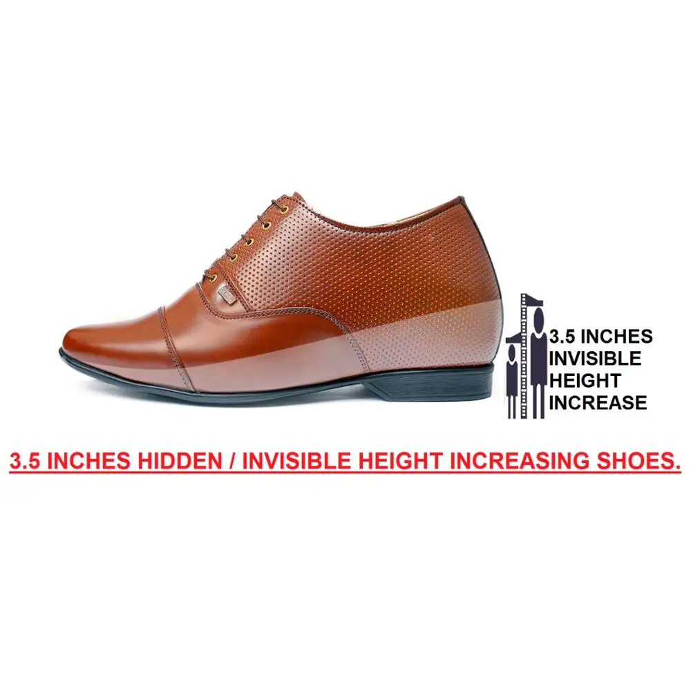 
High quality height increasing delicate hand stitches pu soles men elevator shoes 