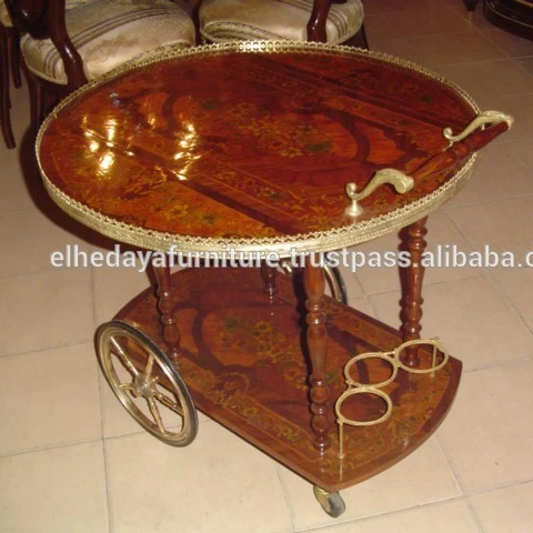 Trusted professional partner French tea table with wheels  office tea table tea table set Optimal choice