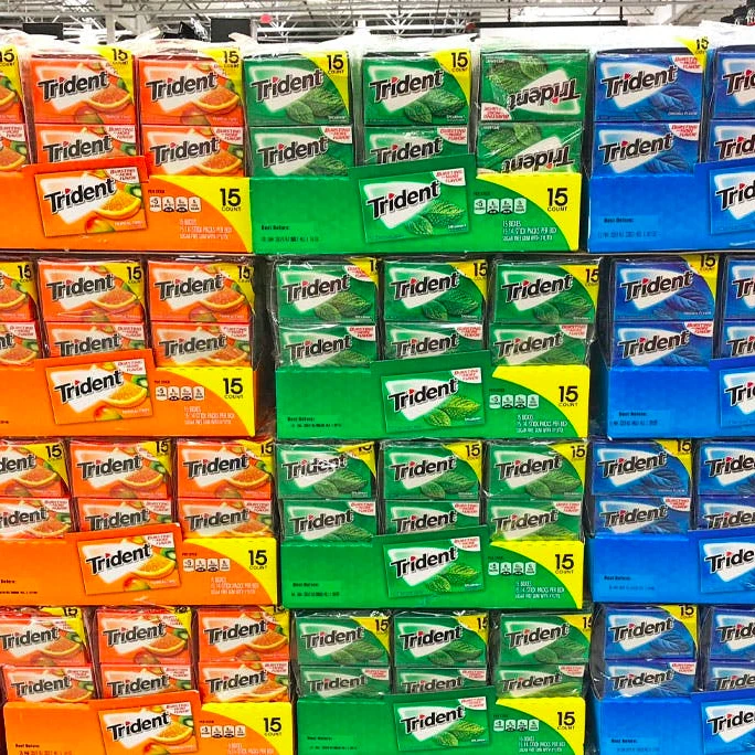 EXTRA Spearmint Sugarfree Chewing Gum, 15 Count (Pack of 10) Pieces, Case of 12 Boxes